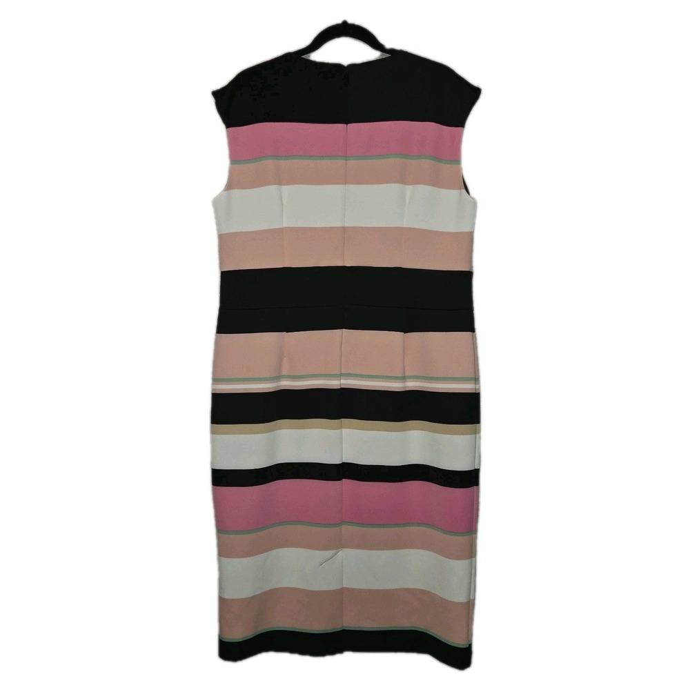 New York & Company Colorblock Striped Sheath Dress Women's XL Sleeveless Stretch - Picture 9 of 9